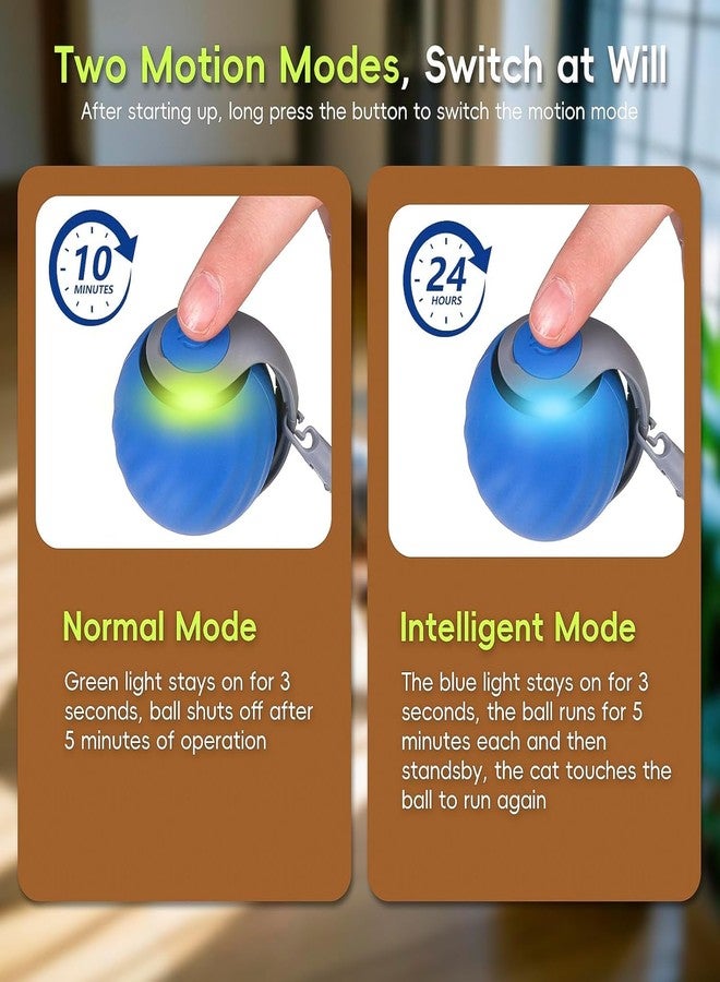 Bitrexup لعبة Bitrexup Speedy Tail Cat Toy 2.0، كرة تفاعلية للقطط المنزلية التي تشعر بالملل، كرة لعب متحركة تلقائيًا، سرعتان قابلتان للتعديل مع ذيل بديل - Image 5